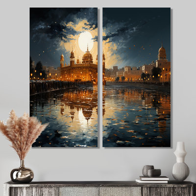 Hinduisim Golden Temple I - Large Hinduism Art Prints On Canvas