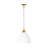 Jafruddin 1-Light White Finish Dimmable Pendant Light