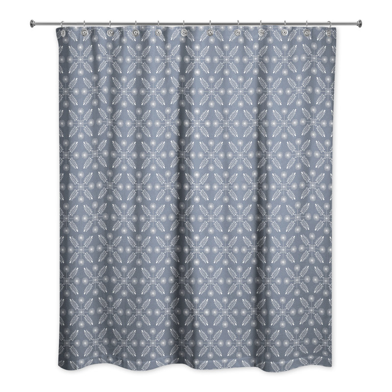 Rideau de douche Floral, Bleu