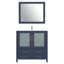 Ensemble de meuble-lavabo autoportant 36 po avec plateau en céramique et miroir assorti Brescia-62326225