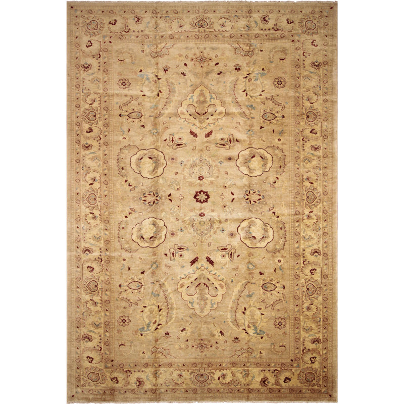 Tapis unique brun / brun clair de 11 pi 11 po x 18 pi Kellyanna par Arshs Fine Rugs
