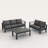Kassian 5 - Person Patio Conversation Set with Cushions-635513371-635513370