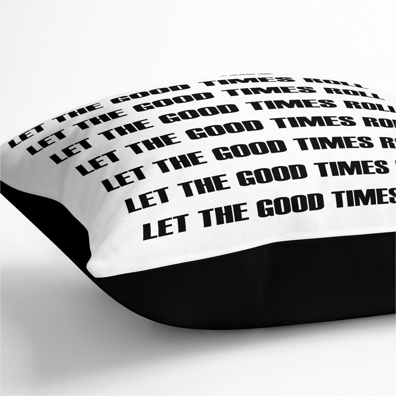 Square Cushion, 40cm H x 40cm W x 15cm D, Black