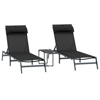 vidaXL Sunloungers Steel Outdoor