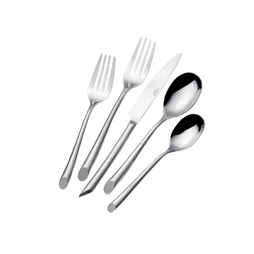 Towle Living Wave 20-Piece Forged Stainless Steel Flatware Set, Service for 4 Towle Silversmiths