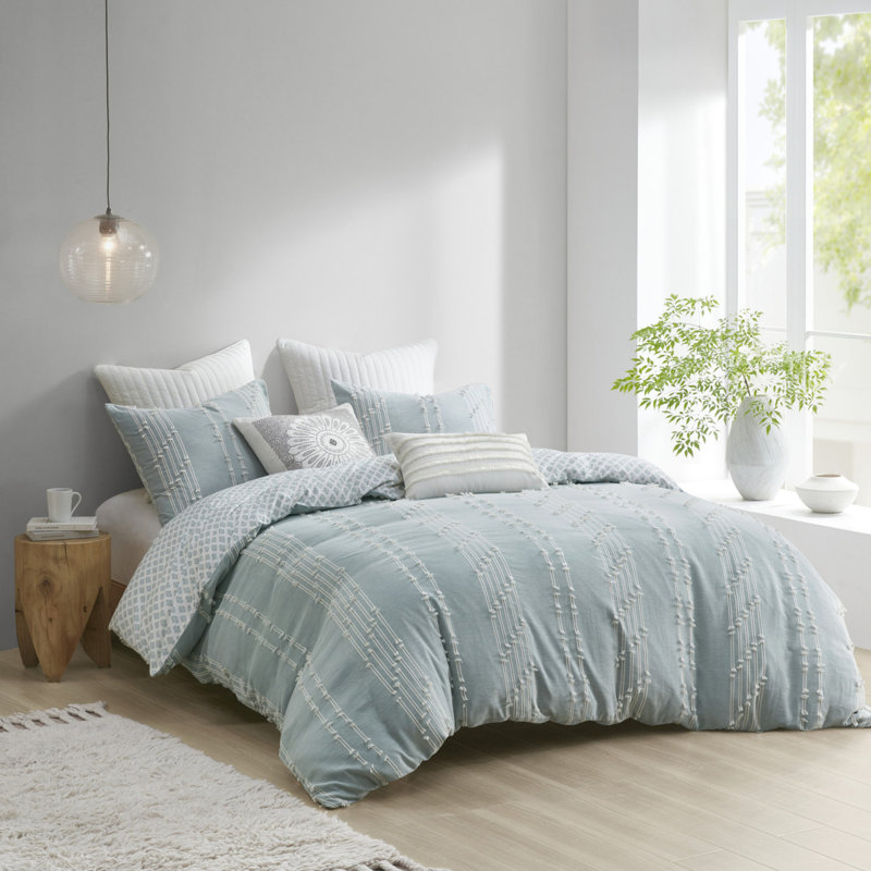 Ensembles de literie de très grande qualité en coton de qualité supérieure, jacquard réversible moderne pour la maison