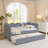 Linen Fabric Daybed with Trundle-656181212