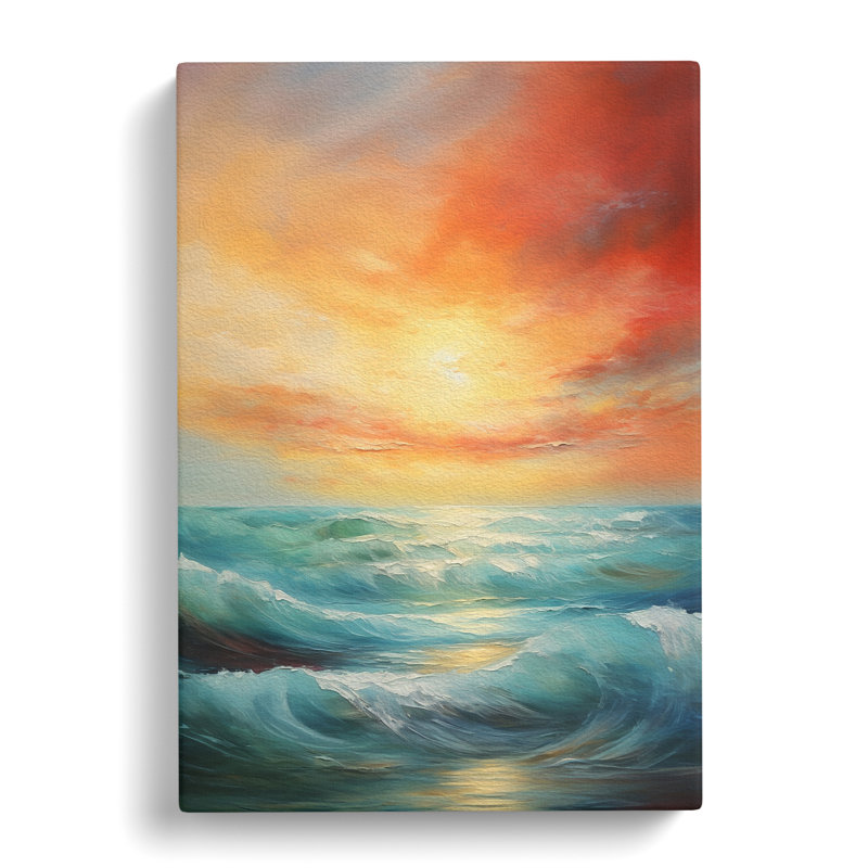 Seascape Abstract Art - Wrapped Canvas, 76cm H x 50cm W x 3cm D