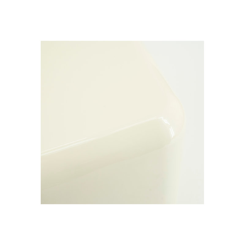 Iron Accent Stool, Beige
