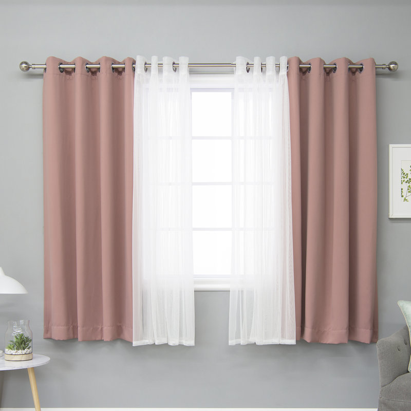 Panneau coulissant en polyester Natascha, Mauve, l 52" x L 84"