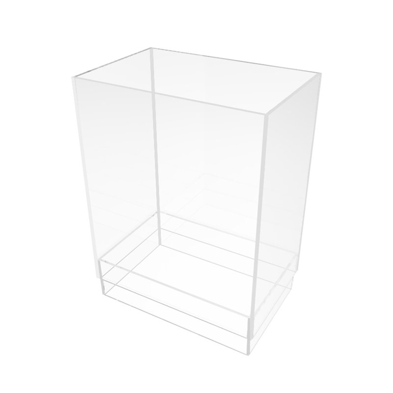 Clear Acrylic Rectangular Open-Ended Tube - Stackable Plaxiglass Gravity Feed Candy Display