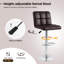 Ensemble de 4 tabourets de bar pivotants Flavienne avec base en métal robuste et dossier pour repose-pieds-478984185-478984187