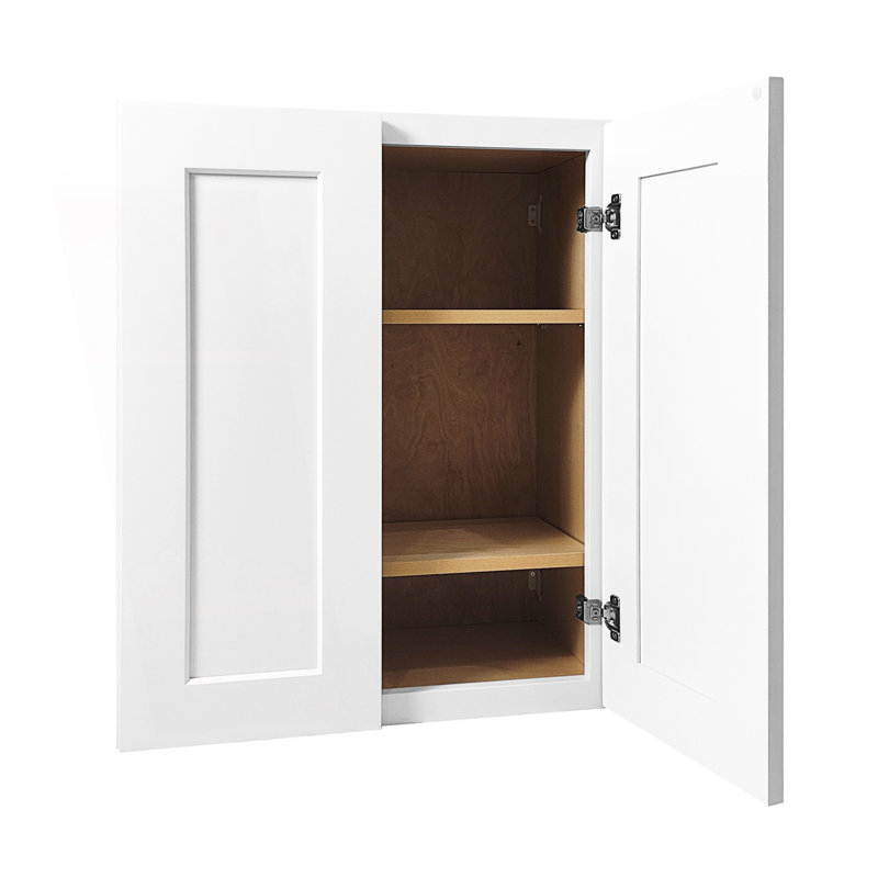 Shaker Double Door Wall Cabinet With 2 Adjustable Shelves, Accent Cabinet, 30.04" H x 33.03" W x 12.06" D