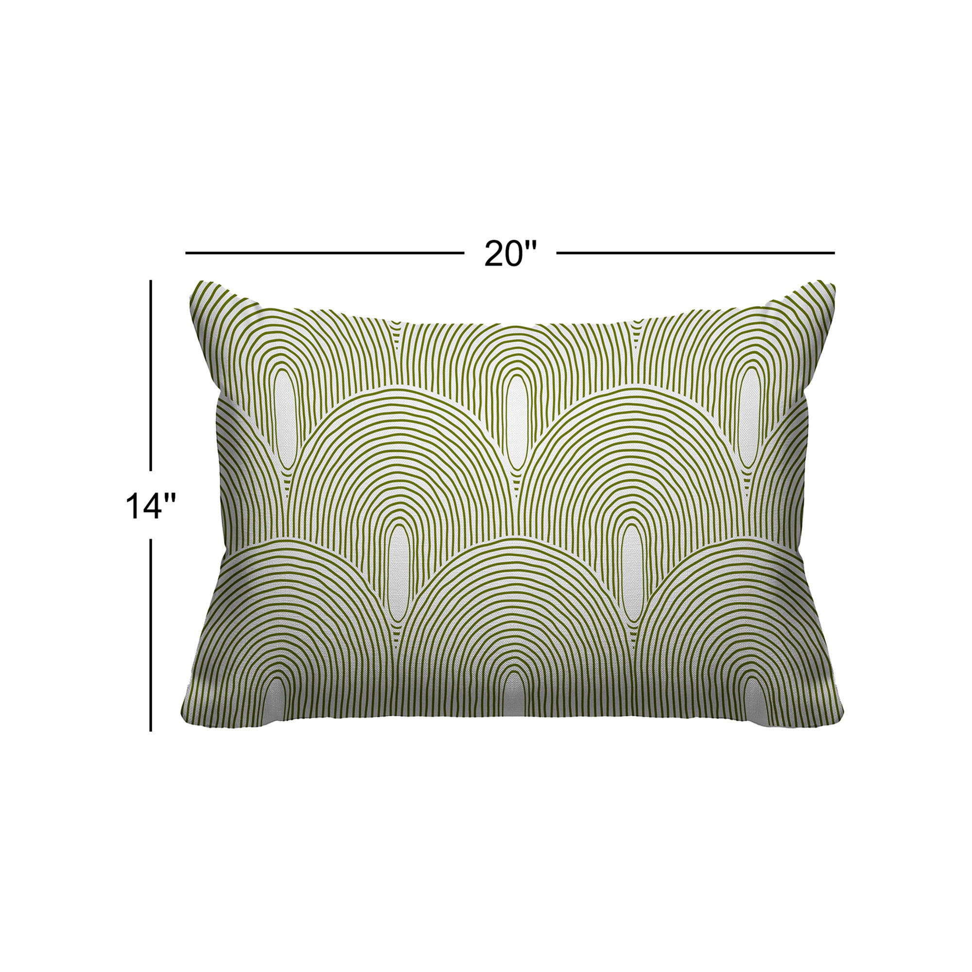 Limpo Starburst Spun Polyester Indoor/Outdoor Throw Pillow, Chartreuse, 14"H x 20"W, Rectangular