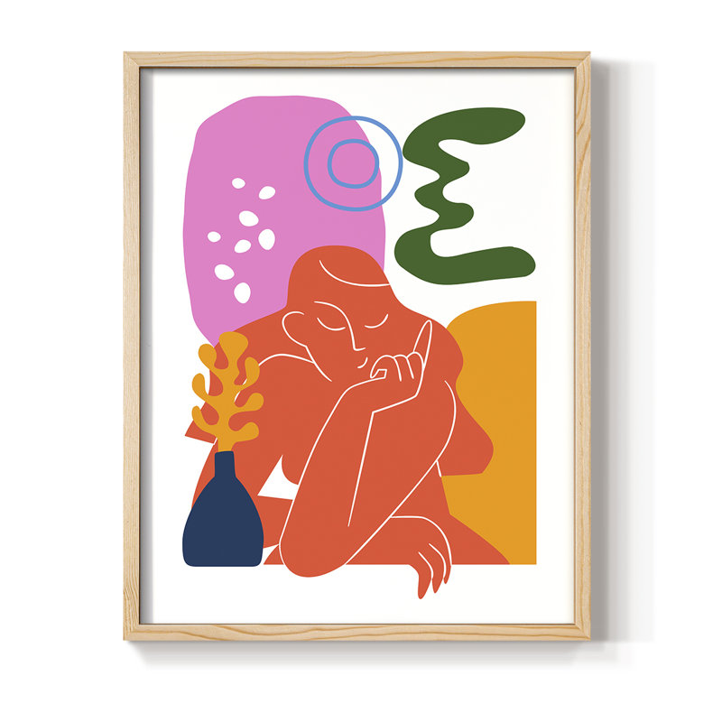Matisse CDLV III, reproduction d'art encadrée - bois massif, Naturel, H 11 po x l 9 po