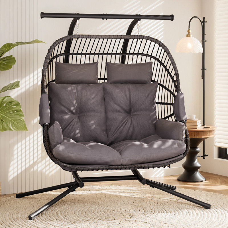 Fauteuil balançoire surdimensionné avec auvent réglable