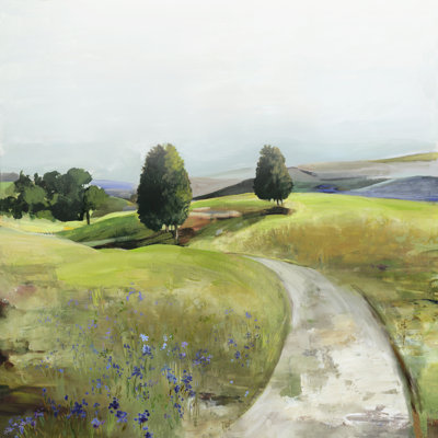 «Green Pastoral Landscape On Canvas» par Allison Pearce, reproduction
