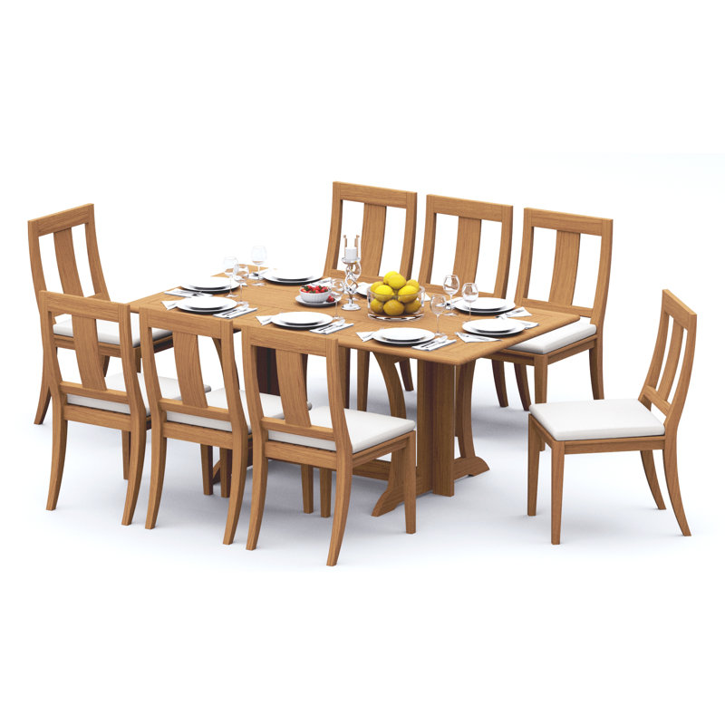 Ensemble de table rectangulaire d'extérieur 9 pièces pour 8 personnes de 68 po Osborne