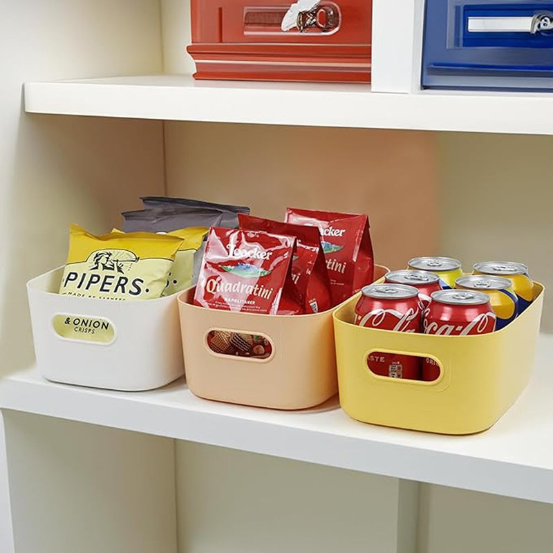 7 bacs de rangement de tiroir, petits bacs de rangement en plastique, contenants de rangement pour le casse-croûte, cuisine, armoire de salle de bain, armoire de rangement et boîtes de rangement
