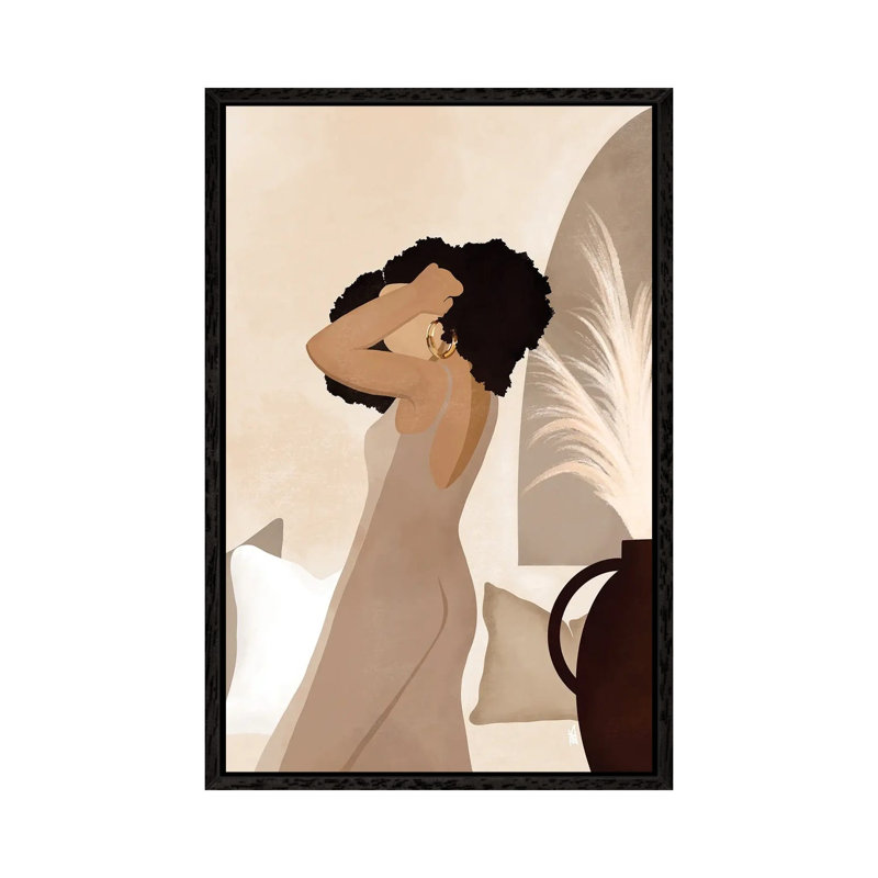 Nadia by Bria Nicole - Print on Canvas, 101.6 cm H x 66.04 cm W, Black Framed