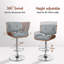 Upholstered Adjustable Height Counter Stool with Solid Wood Frame