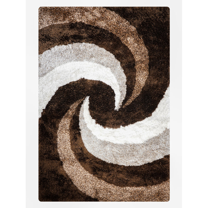 Heller Hand Tufted Shag Polyester Eco-Friendly Area Rugs - Rectangle, Multicolor, Abstract, Contemporary Modern Design, High Pile Thick Handmade Anti Skid Area Rugs for Living Room, Bed Room