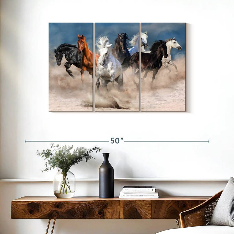 Running Horses, 24" H x 38" W