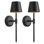 Set Of 2 Battery Operated Wall Sconce With Remote Control - 3 Color Temperature, Dimmable, Timer Setting