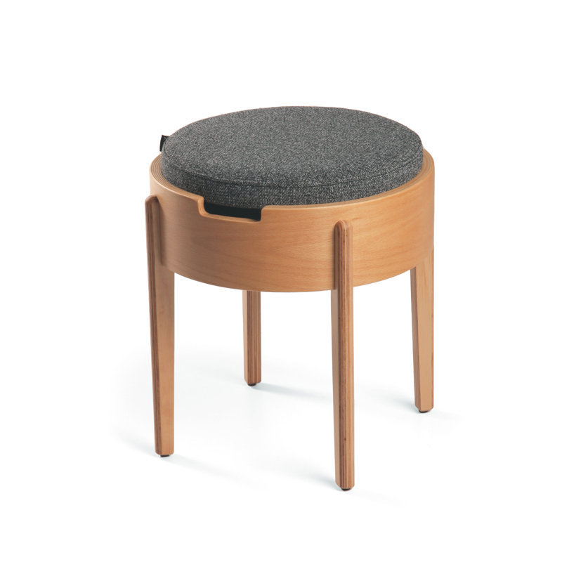 Eti Round Pouf, Natural