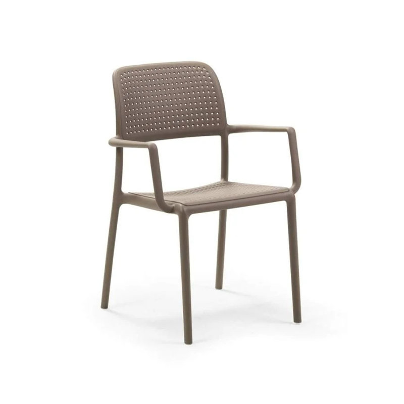 Bora Outdoor Dining Armchair, Dove Gray