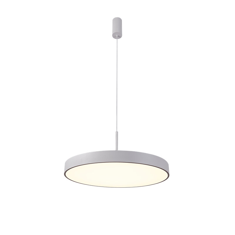1 - Light LED Wagon Wheel Pendant, White, 6cm H x 60cm W x 60cm D