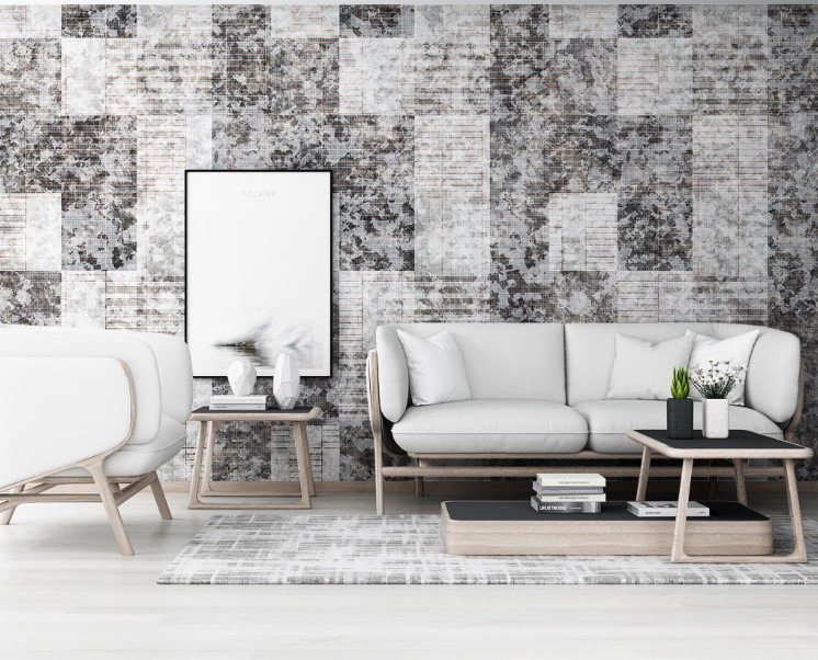 Geometric Shapes Wall Mural, 49" L x 75" W