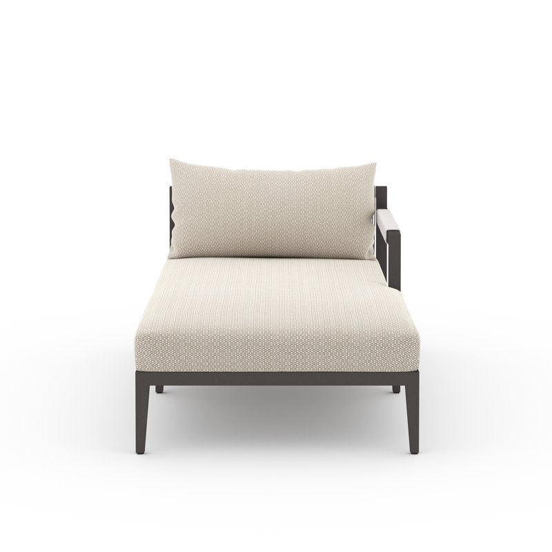 Sherwood Outdoor Chaise Lounge, Bronze, Faye Sand