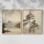 «Vintage Landscape LI», 2 pièces sur papier-1326694123-1326694124
