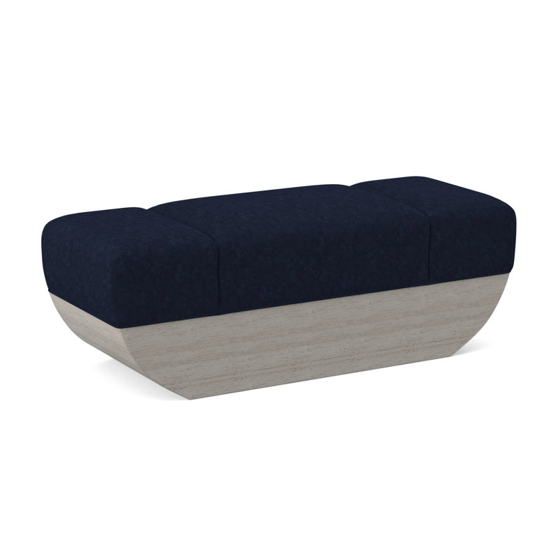 Ark Upholstered Bench, Margaret Ebony Polyester Blend, Bisque