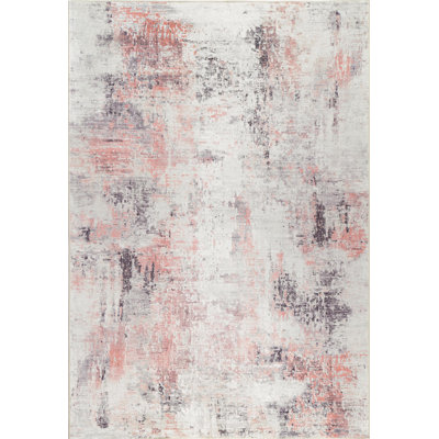 Tapis abstrait rosé Elizabethrose