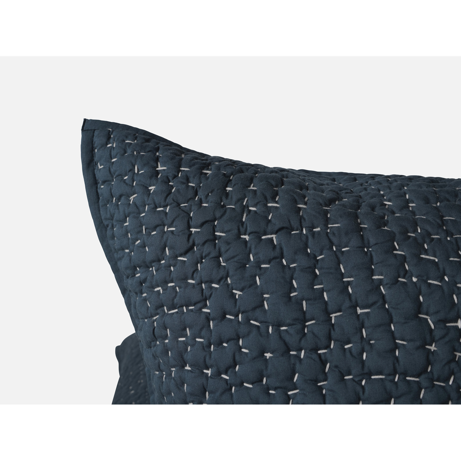 Pebbled Organic Sham, Midnight Indigo