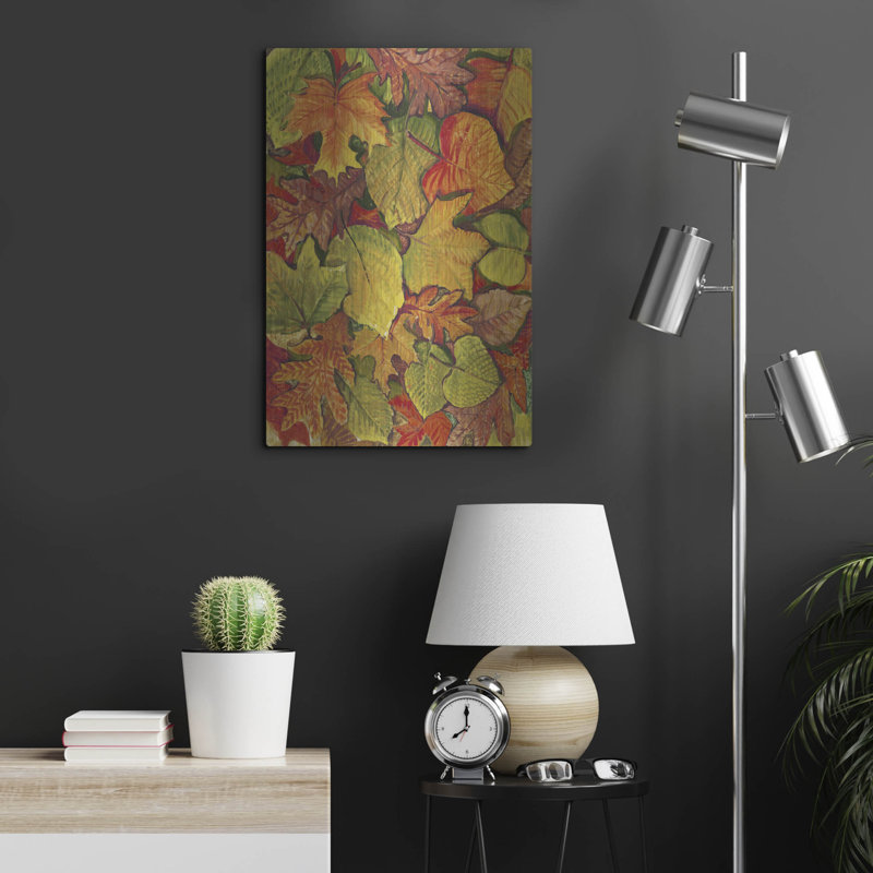 Art mural en métal «Fallen Leaves I» par Tim O'Toole, H 24 po x l 16 po