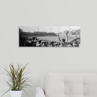 Vintage Yankees by Robert Downs - Wrapped Canvas Graphic Art Print on Paper Buy Art for Less Size: 16 H x 20 W x 0.1 D, Format: Wrapped Canvas
