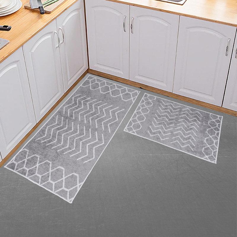Tapis de cuisine antidérapant Jago, Rispetto-gris