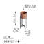 Pot décoratif en métal Becontree Elegant, noir et cuivre, 9,1 po x 18,9 po | Fabrication 100% métal durable, diamètre du pot: 7,9 pouces, hauteur: 5,9 pouces | Aucune installation requise, parfaite pour la décoration intérieure et la présentation de plantes-114228048