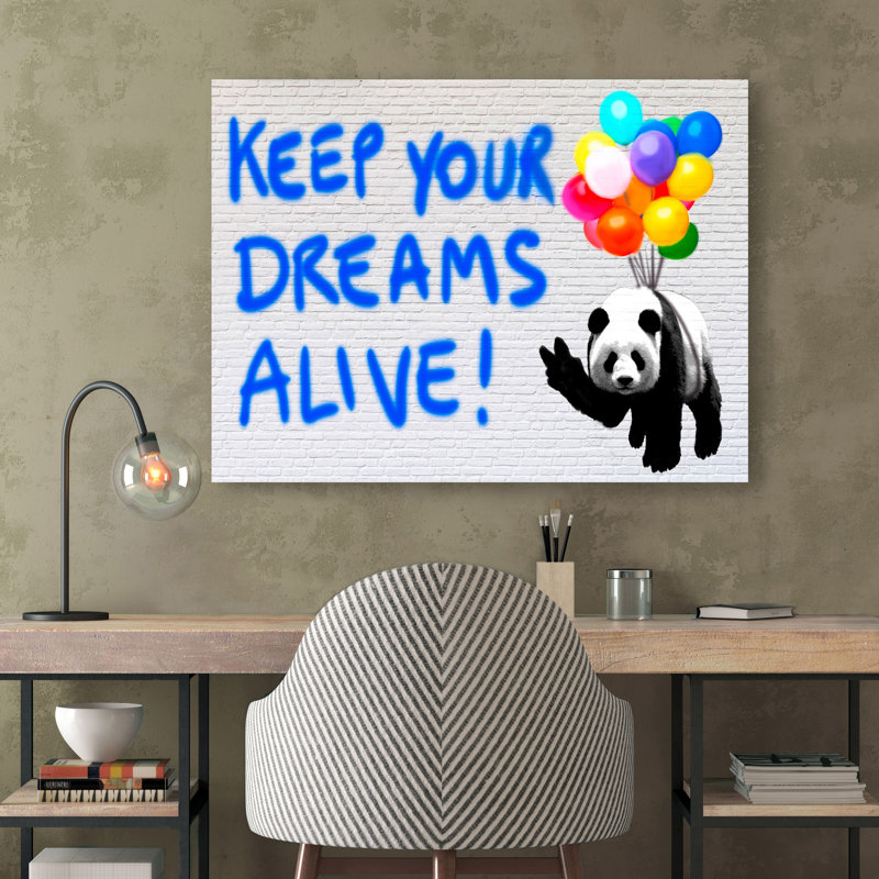 Keep Your Dreams Alive! by Masterfunk Collective - Wrapped Canvas Art Prints, 50cm H x 70cm W x 4cm D