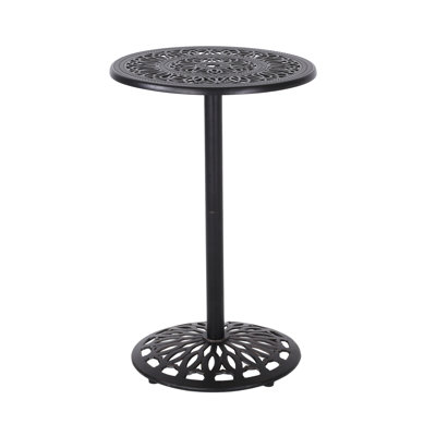 Table d'extérieur en aluminium avec magnifique finition gracieuse en cuivre antique