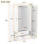Armoire à miroir 3 portes avec tablettes-1313134406