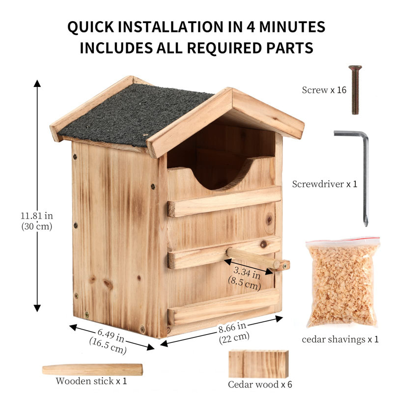 Owl House Prebuilt Owl Box For Outside Screech Owl House