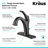 Kraus Arlo Single Hole 1-Handle WaterSense Bathroom Sink Faucet with Drain and Deck Plate-50585526