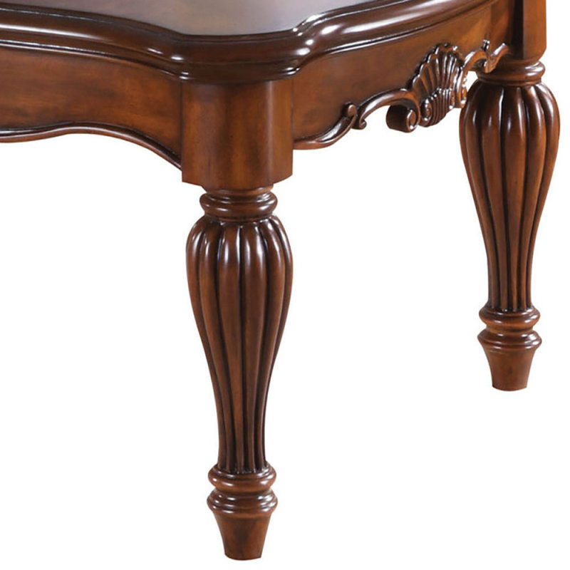 Cherry Rectangle Coffee Table With Turned Legs