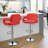 Greno Faux Leather Swivel Bar Stools, Adjustable Counter Height Barstools with Backrest and Armrest-2002988043