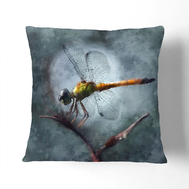 Dragonfly Vol.5 Scatter Cushion, 40cm H x 40cm W x 15cm D, Stone