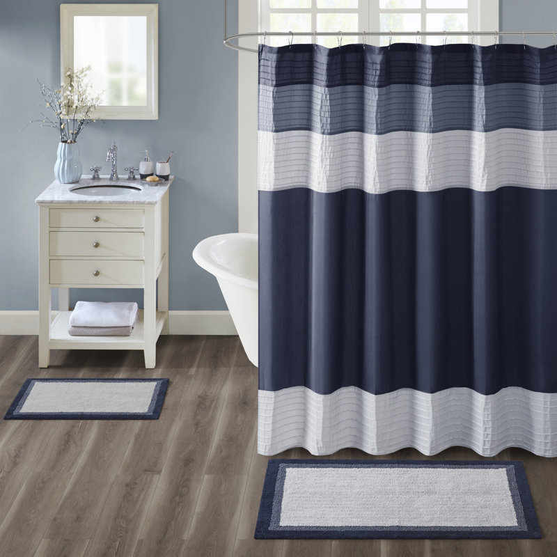 Amherst Cotton Tufted Bath Rug, 24" W x 60" L, Navy